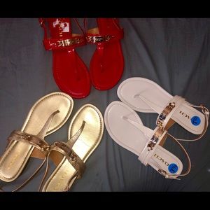THREE COACH SANDALS
